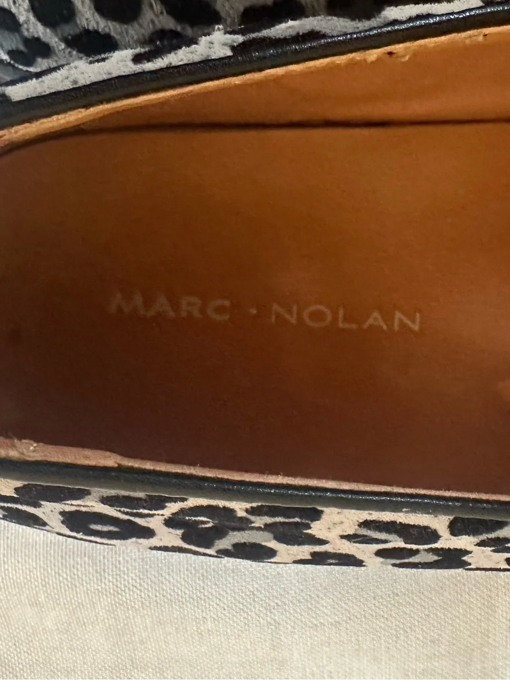 Marc Nolan Boardwalk Faux Suede Leopard Horsebit Slip-On Loafer Sz 14 Like New!
